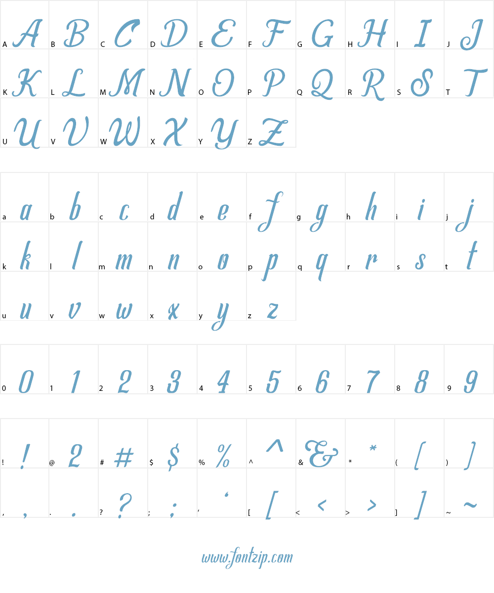 Allema Font Character